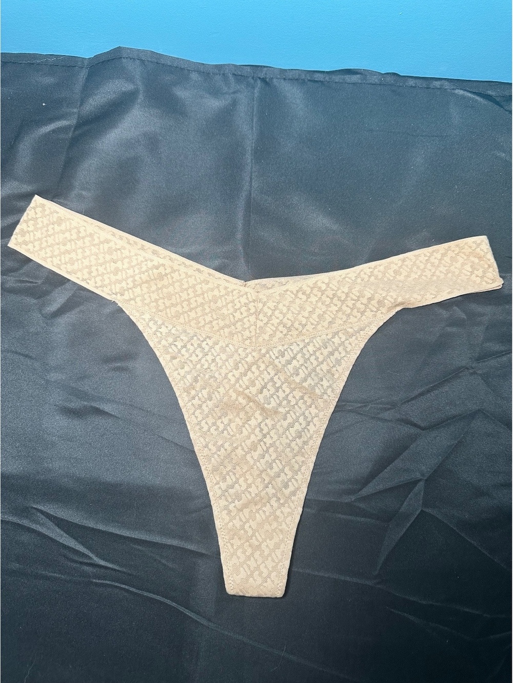 SKIMS Beige Lace Thong Underwear Size 3X